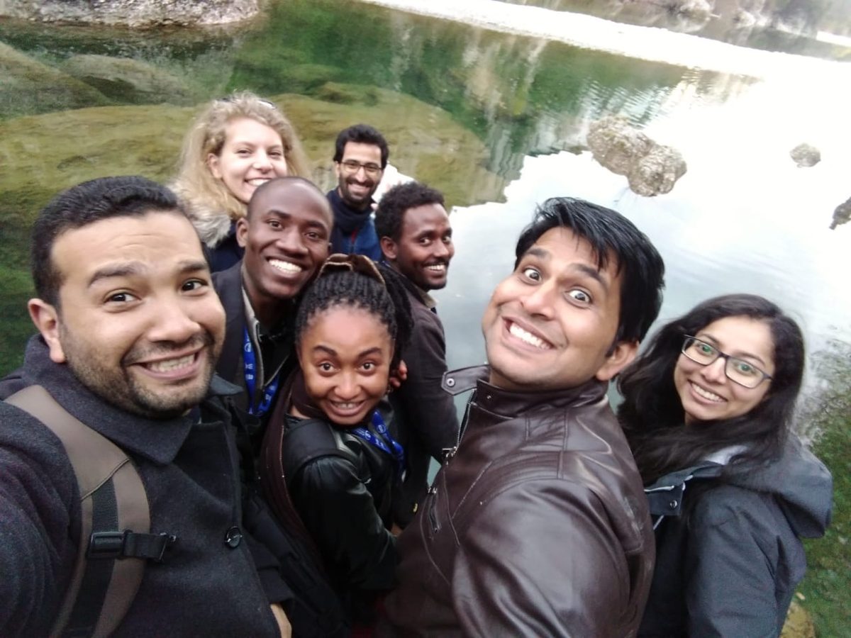International participants group selfie at ICTP Thermoelectricity Conference 2019