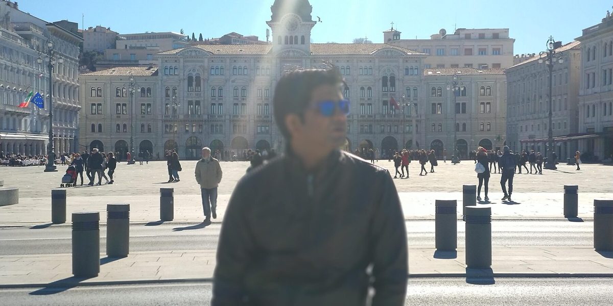 Prof. Ashish K Sharma at Piazza Unità d'Italia, Trieste 2019