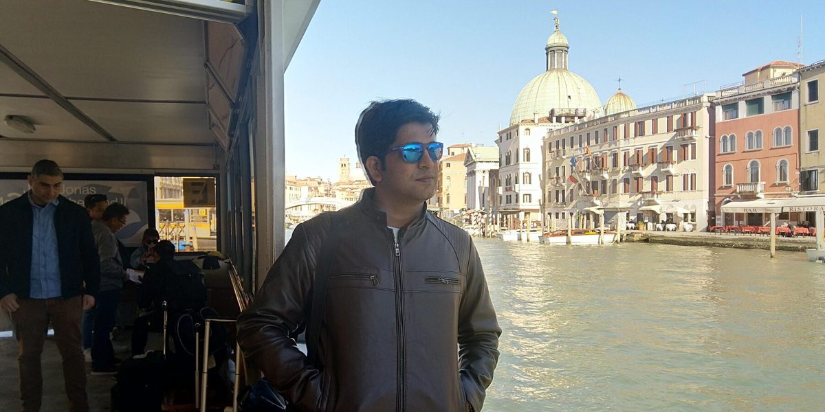 Prof. Ashish K Sharma at Venice Grand Canal 2019