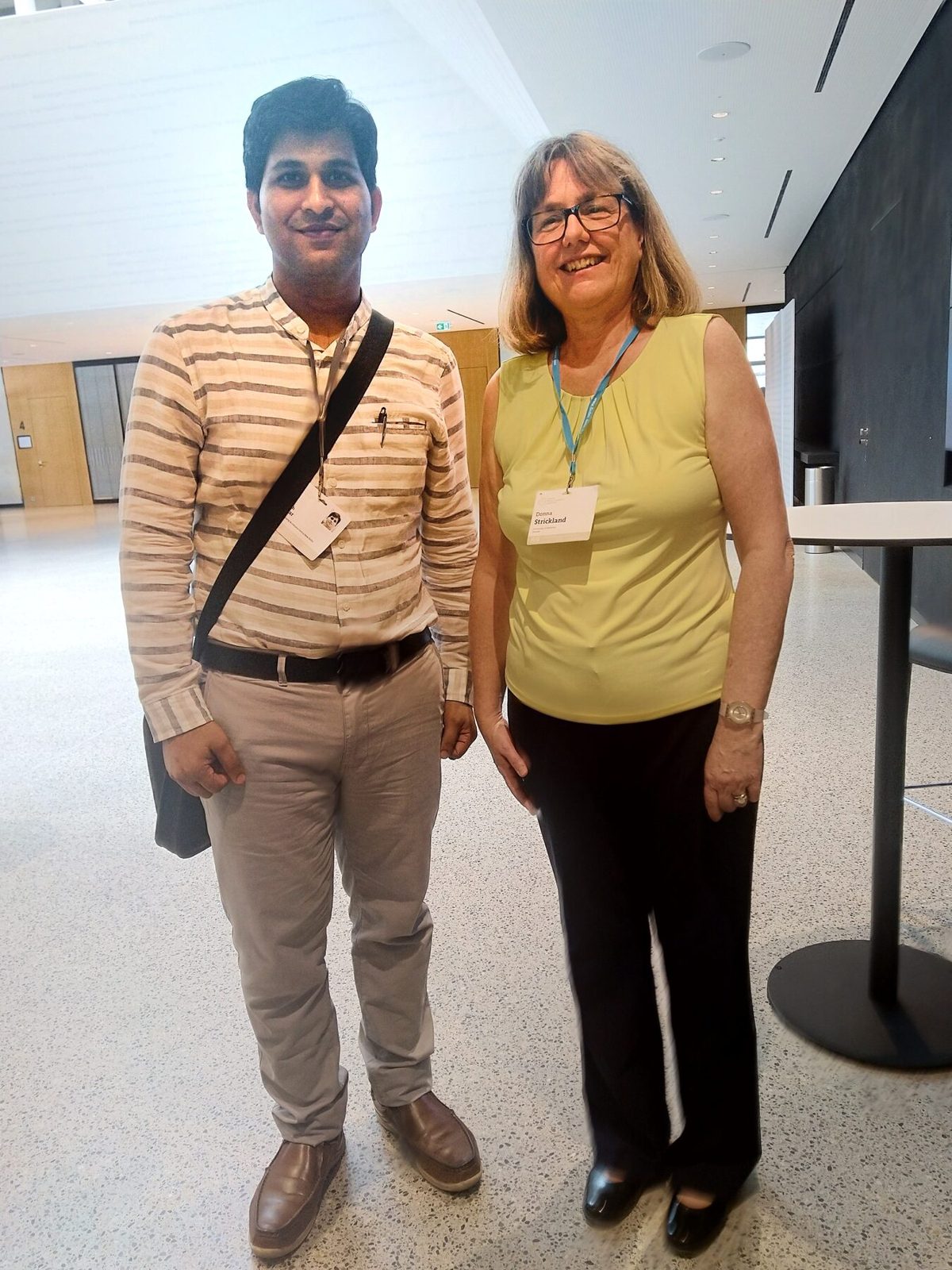 With Nobel Laureate Prof. Donna Strickland, Lindau 2019