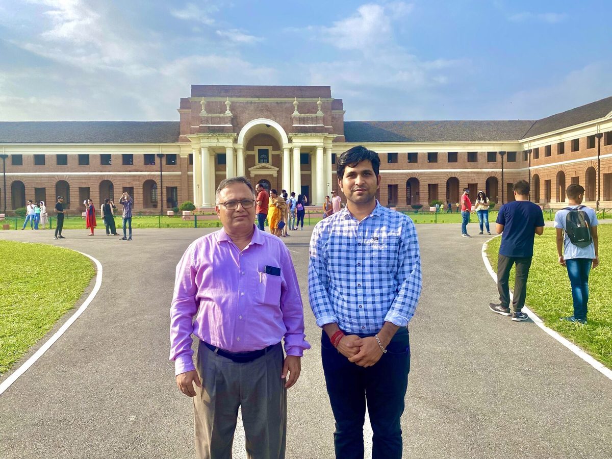 Prof. Ashish K Sharma with Dr. D.K. Kanjilal, Postdoc Mentor, 2022